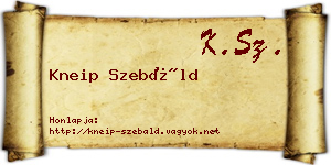 Kneip Szebáld névjegykártya